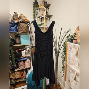 Vintage Taboo Black Ruched Dress